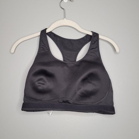 ASO Monica Friends Nike sports bra women's‎ size XL black white swoosh dri-fit - Picture 6 of 12